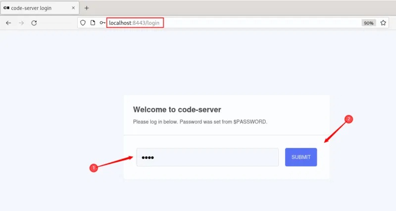 Truy cập Code Server