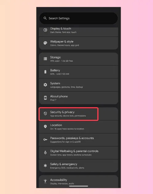 Security & Privacy Google