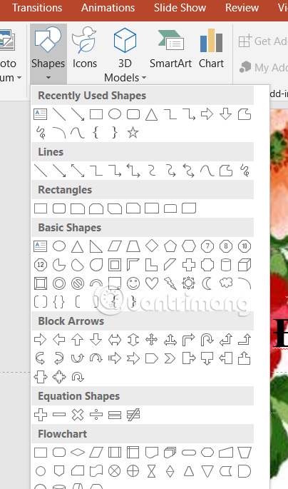 Tạo hình khối che nội dung nổi bật 
