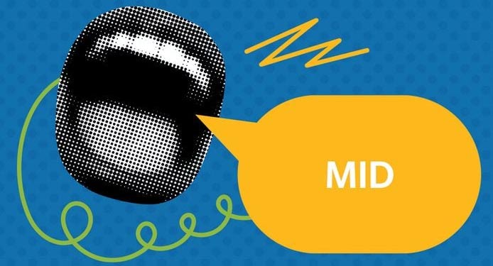 Từ Mid trong tiếng Anh