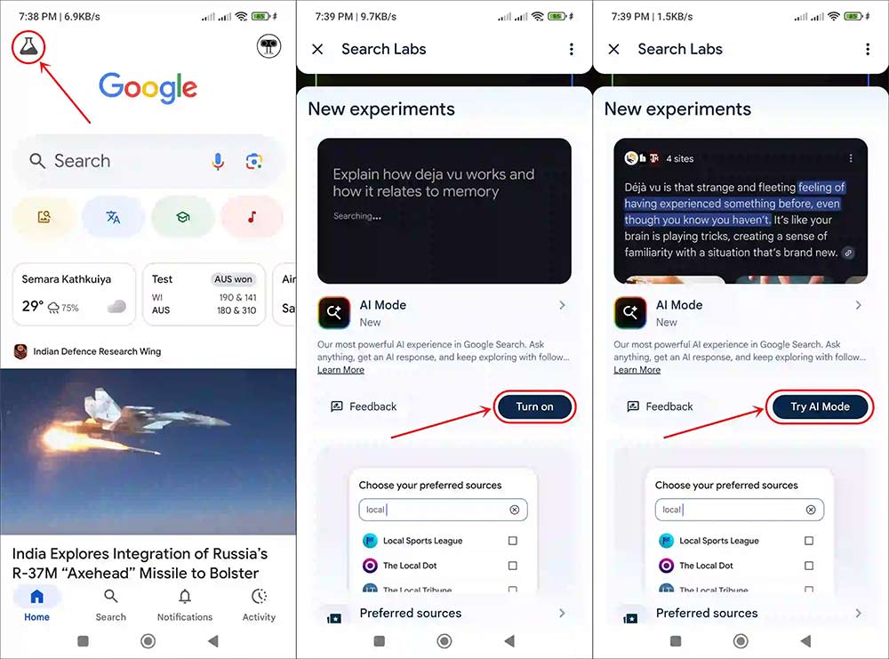 Bật AI cho Google tìm kiếm