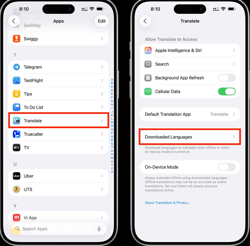 Chọn ngôn ngữ dịch