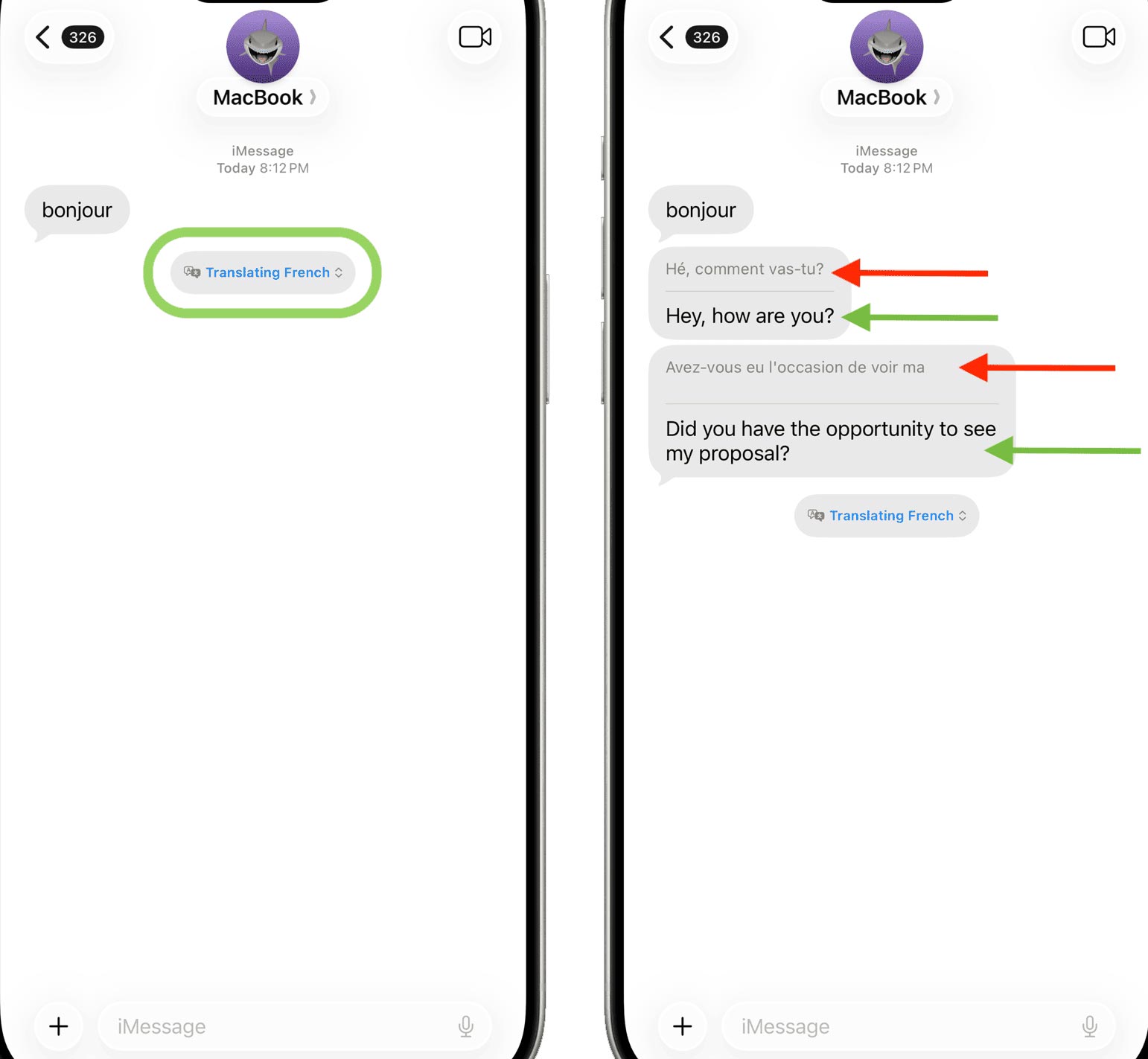 Dịch tin nhắn trên iPhone