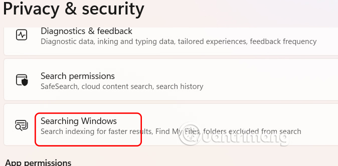 Searching Windows Windows 11