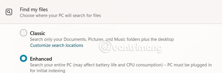 Tìm kiếm nâng cao trên Windows 11