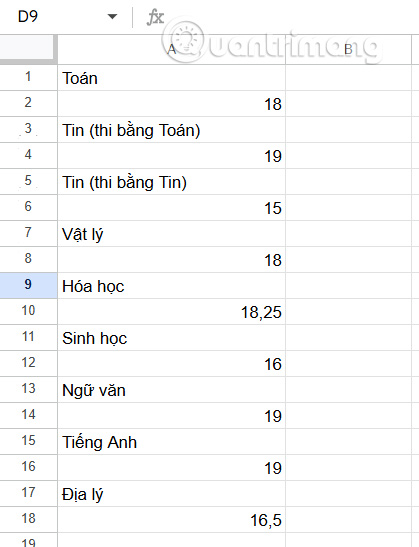 Xuất văn bản từ ảnh sang Sheets 