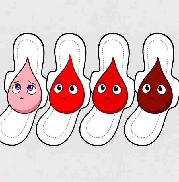 Các sắc thái màu kinh nguyệt