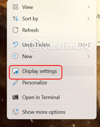 Display settings 