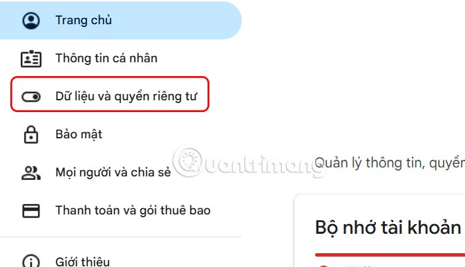 Dữ liệu và quyền riêng tư