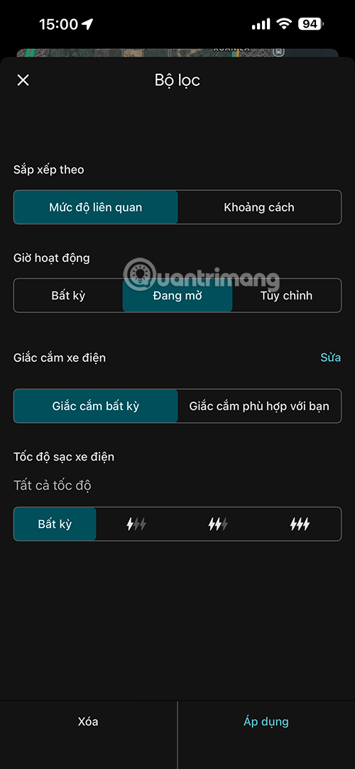 sạc xe gần đây