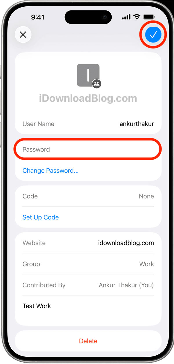 Lịch sử mật khẩu lưu trên Passwords iPhone