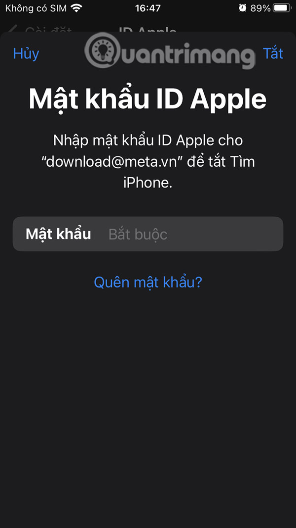 Mật khẩu Apple ID