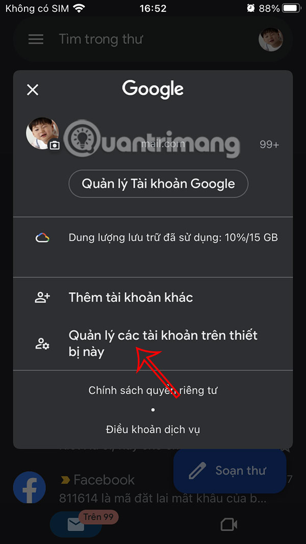 Thiết bị truy cập tài khoản