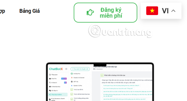 Đăng ký tài khoản soạn giáo án AI