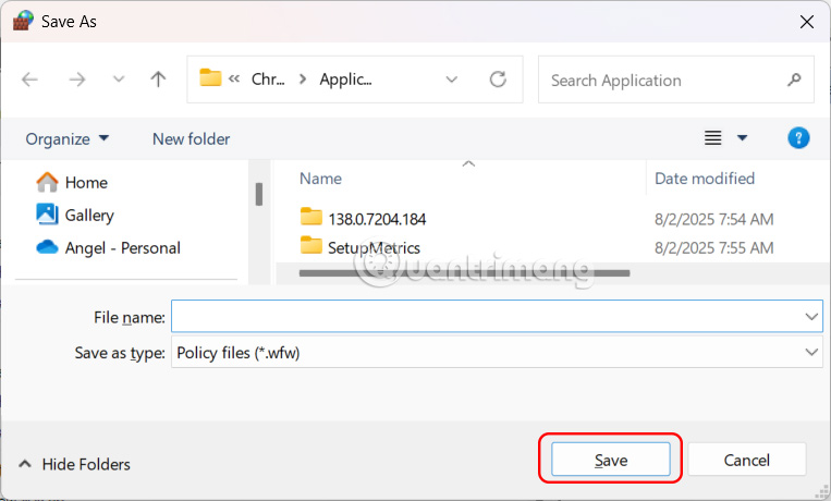 File xuất cài đặt Microsoft Defender