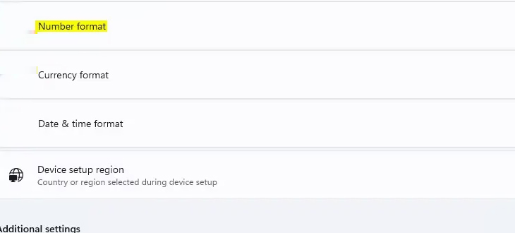 Chỉnh định dạng số trên Windows