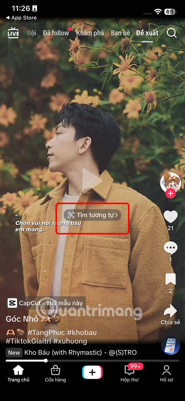 Tìm tương tự trên TikTok