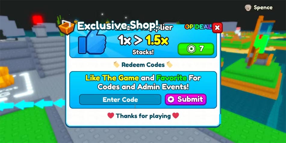 Cửa sổ đổi code game Roblox