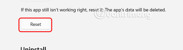 Cài đặt lại Snipping Tool