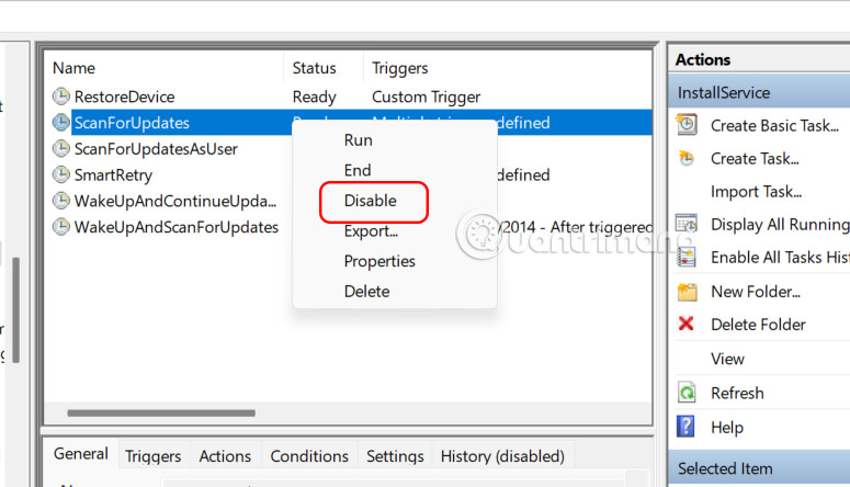 Tắt lịch cập nhật của Microsoft Store