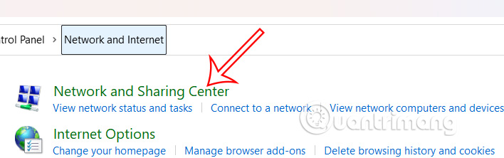 Network and Sharing Center