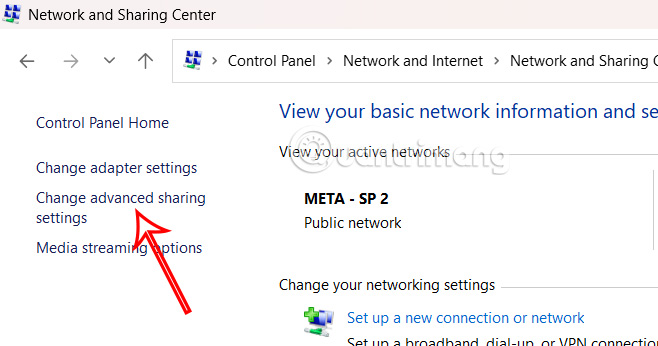 Change advanced sharing settings
