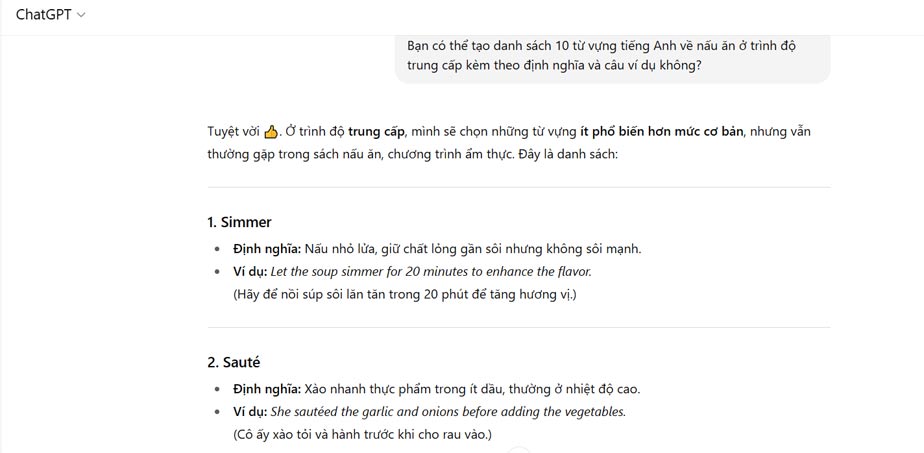 Dùng ChatGPT học tiếng Anh