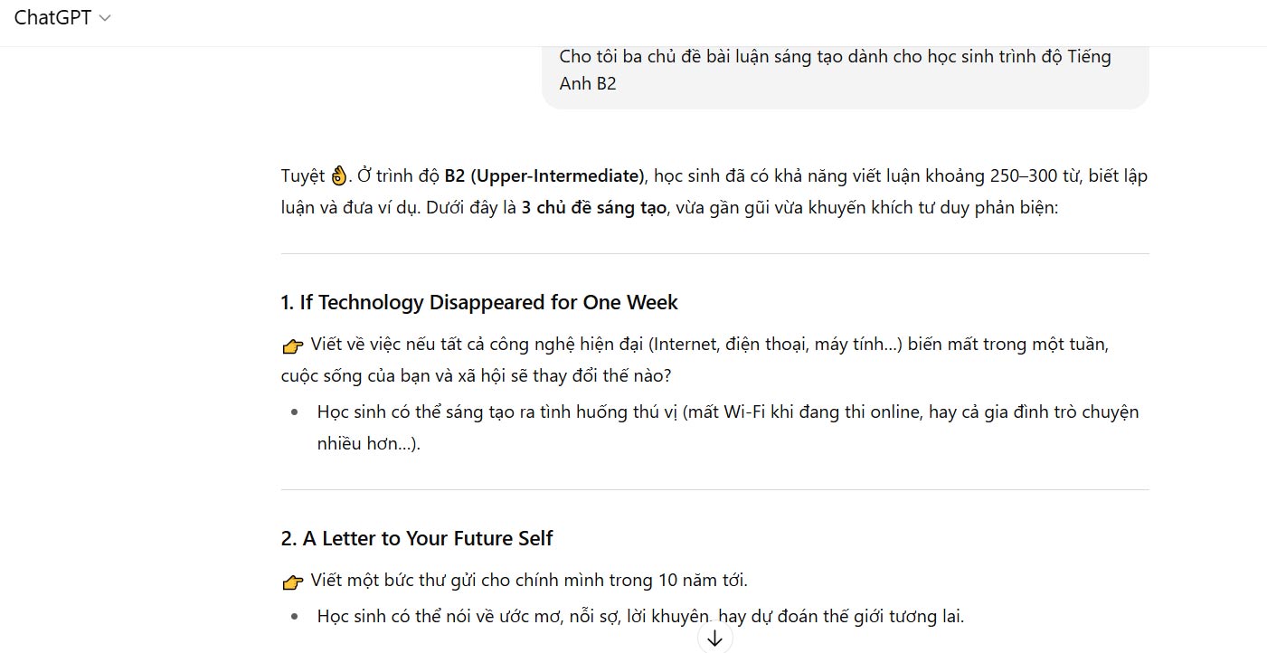 Viết bài luận cùng ChatGPT