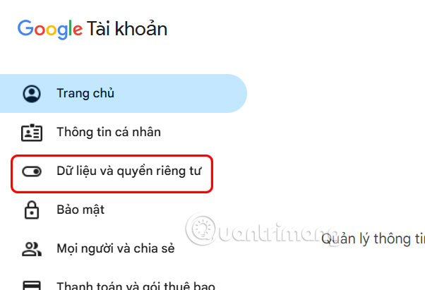 Truy cập dữ liệu Google