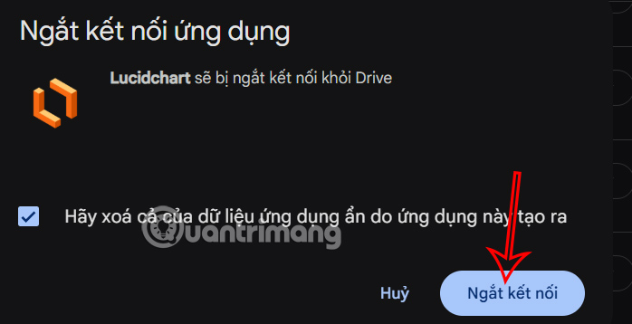 Xóa dữ liệu ẩn ứng dụng khỏi Google Drive