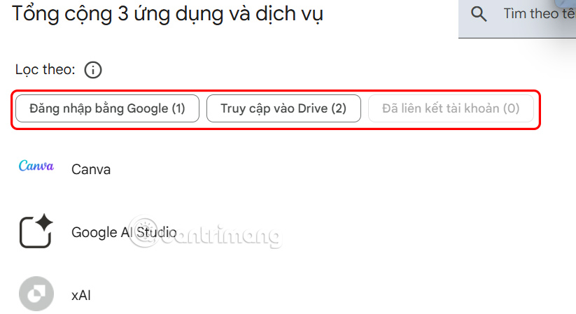 Ứng dụng truy cập dữ liệu Google