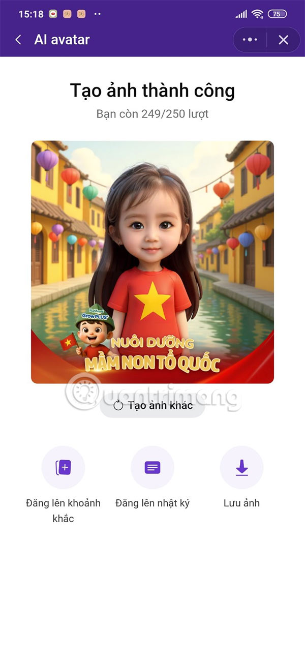 Avatar AI Zalo mừng 2/9