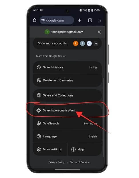 Chỉnh Google Search trên điện thoại