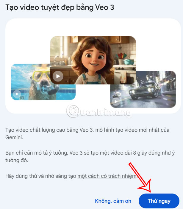 Thử công cụ Veo 3