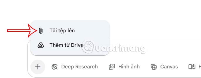 Tải ảnh nhân vật lên Gemini