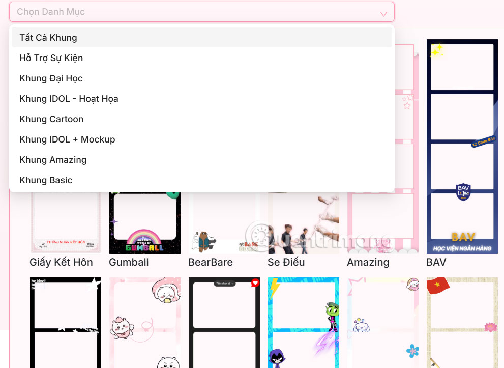 Khung chụp ảnh Photobooth