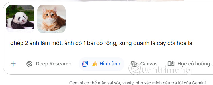 Ghép ảnh bằng Nano Banana Gemini