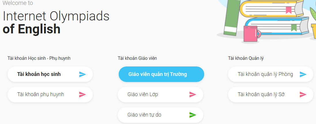 Tài khoản giáo viên quản trị IOE