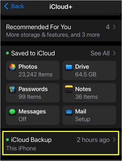 iCloud Backup