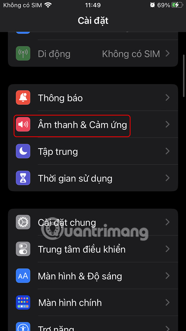 Chỉnh âm thanh trên iPhone