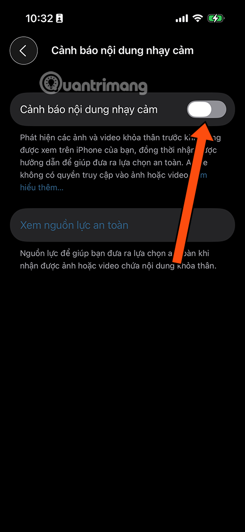canh bao nhay cam iphone