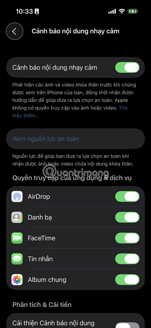 canh bao nhay cam iphone