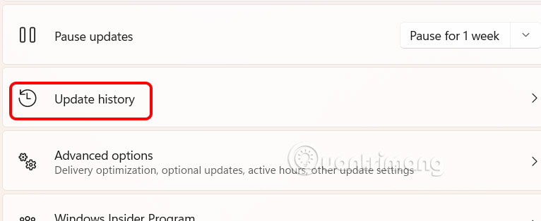 Lịch sử cập nhật 