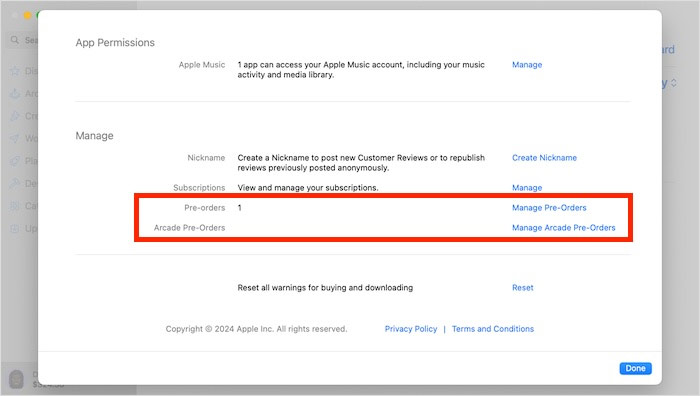 Hủy đơn đặt hàng App Store trên Mac