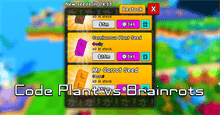 Hướng dẫn đổi code Plants vs Brainrots Roblox và danh sách giftcode mới nhất