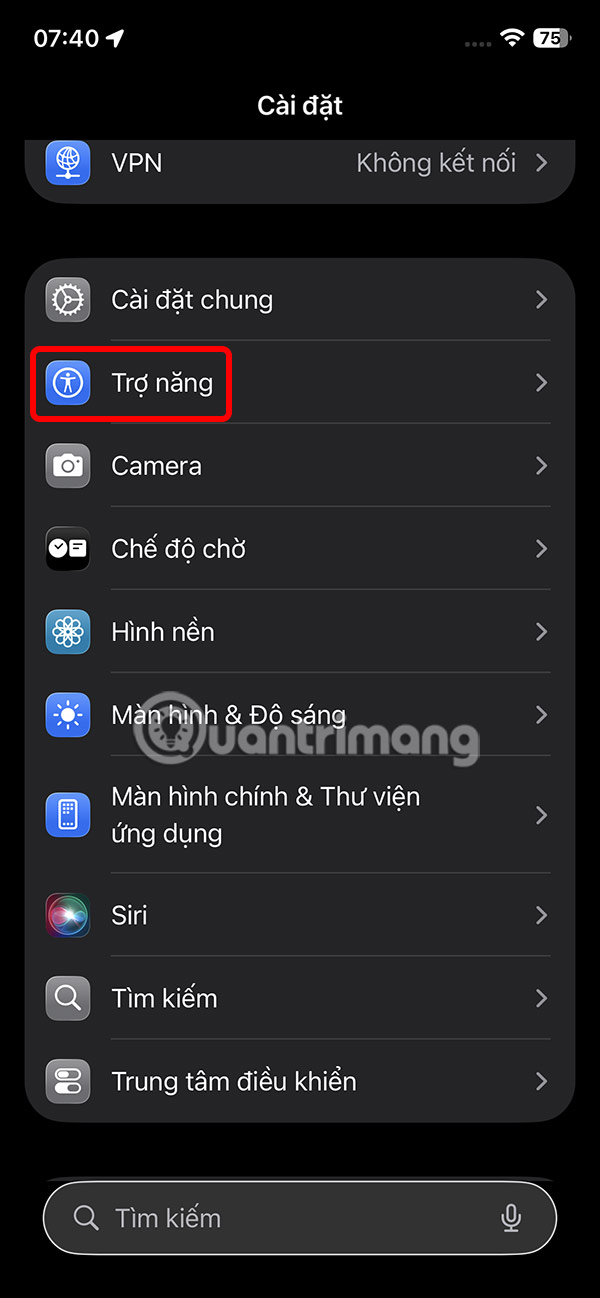 Trợ năng iPhone