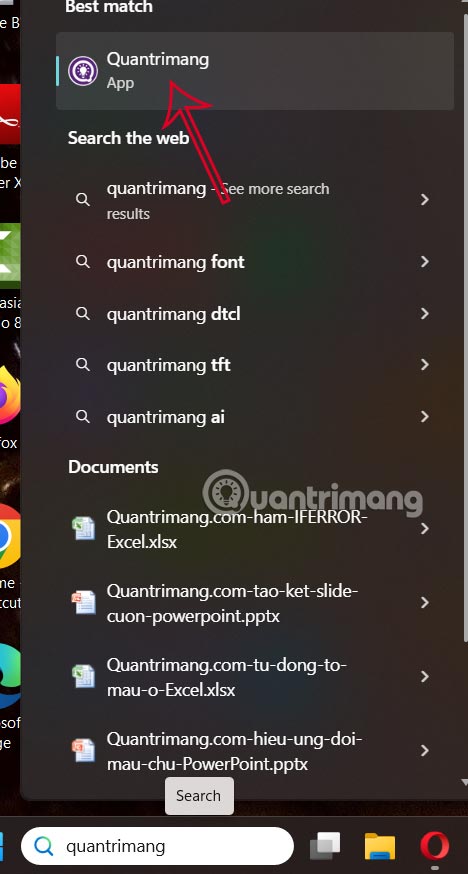 Tìm kiếm trang web trên Firefox