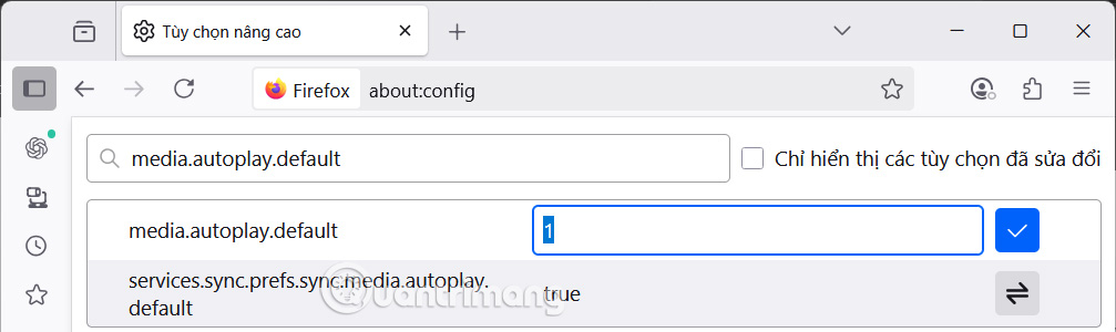 Tắt tự phát video và âm thanh Firefox
