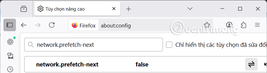 Tắt tải trước các liên kết Firefox