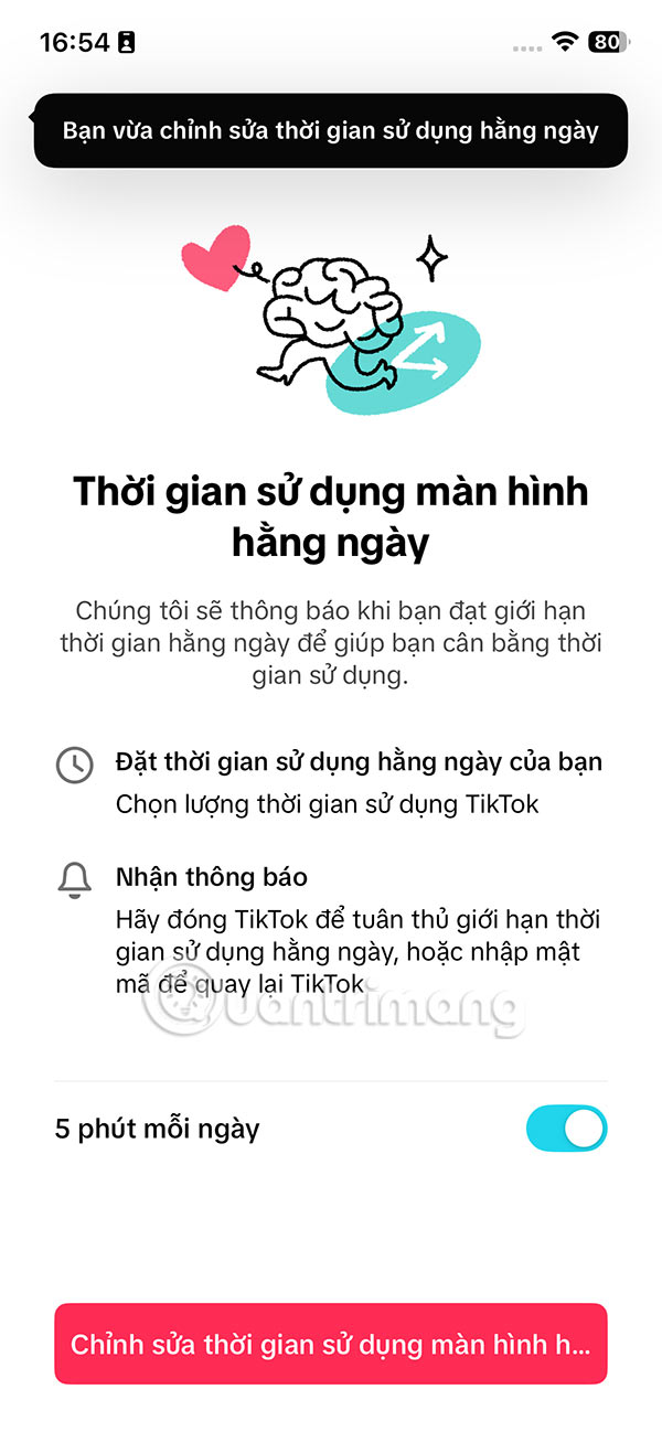 Hạn chế thời gian dùng TikTok